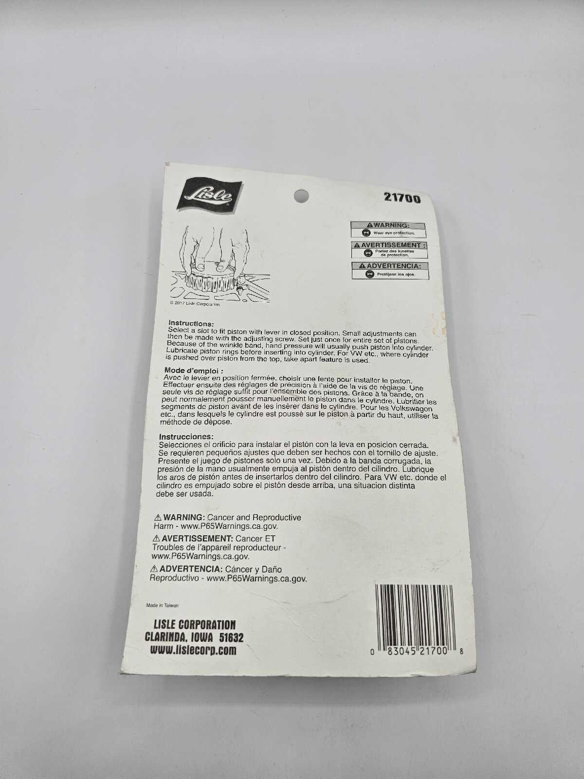 Lisle 21700 Wrinkle Band Ring Compressor For 3″ To 5″ Pistons