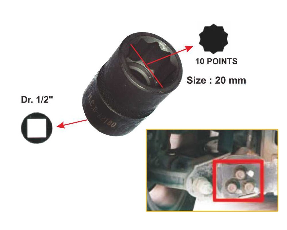 8PCS 1/2″ Dr Special Socket Set