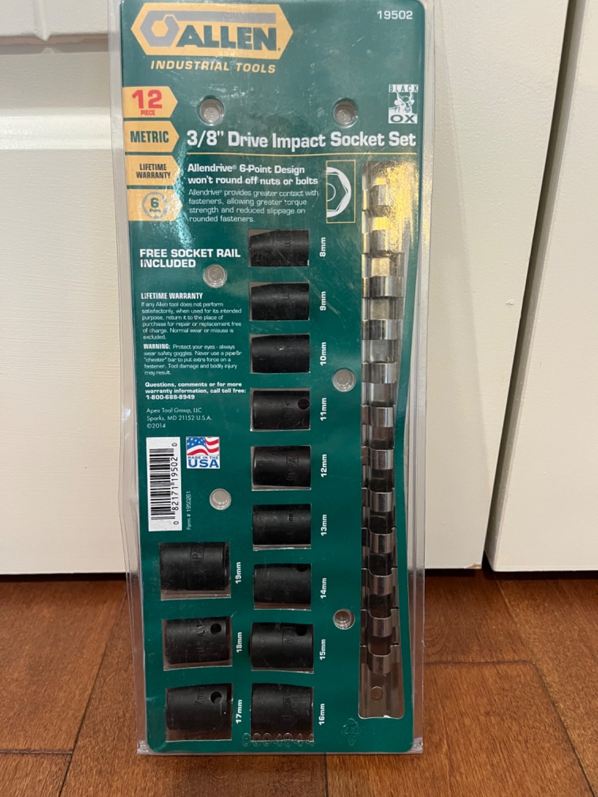 Allen Tools USA 3/8” Drive Metric Impact Socket Set Sealed 19502 NOS 12 pcs.