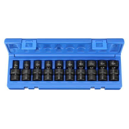 Grey Pneumatic 1210UM 10 Pc. 3/8″ Drive 6 Point Metric Universal Socket Set