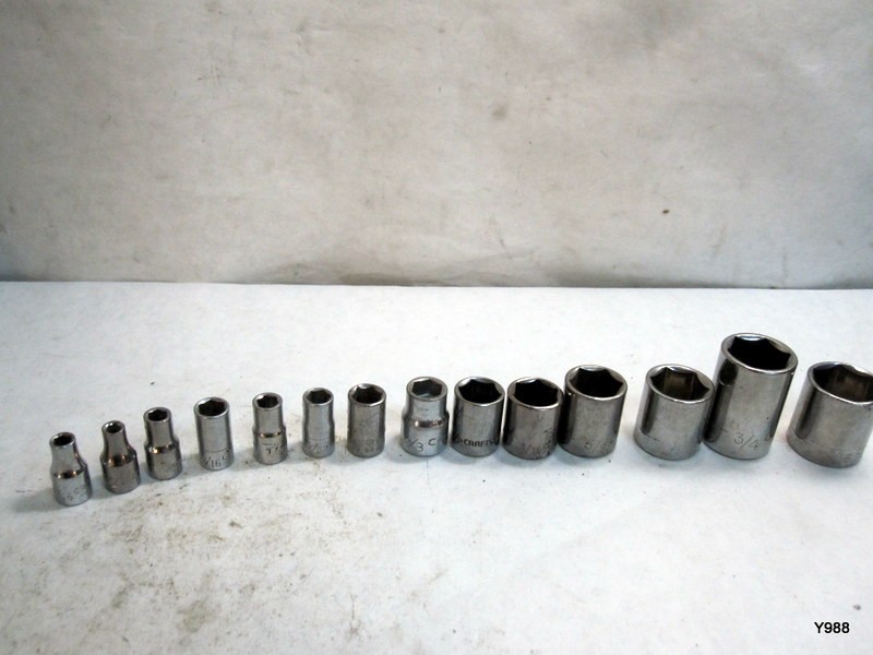 CRAFTSMAN set of 14 sockets mix lot see description