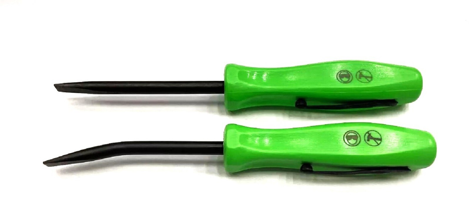 *NEW* Snap-On POCKET PRY BAR SET ~ GREEN HARD HANDLES, PBMB5G & PBMS5G – 5″ LONG