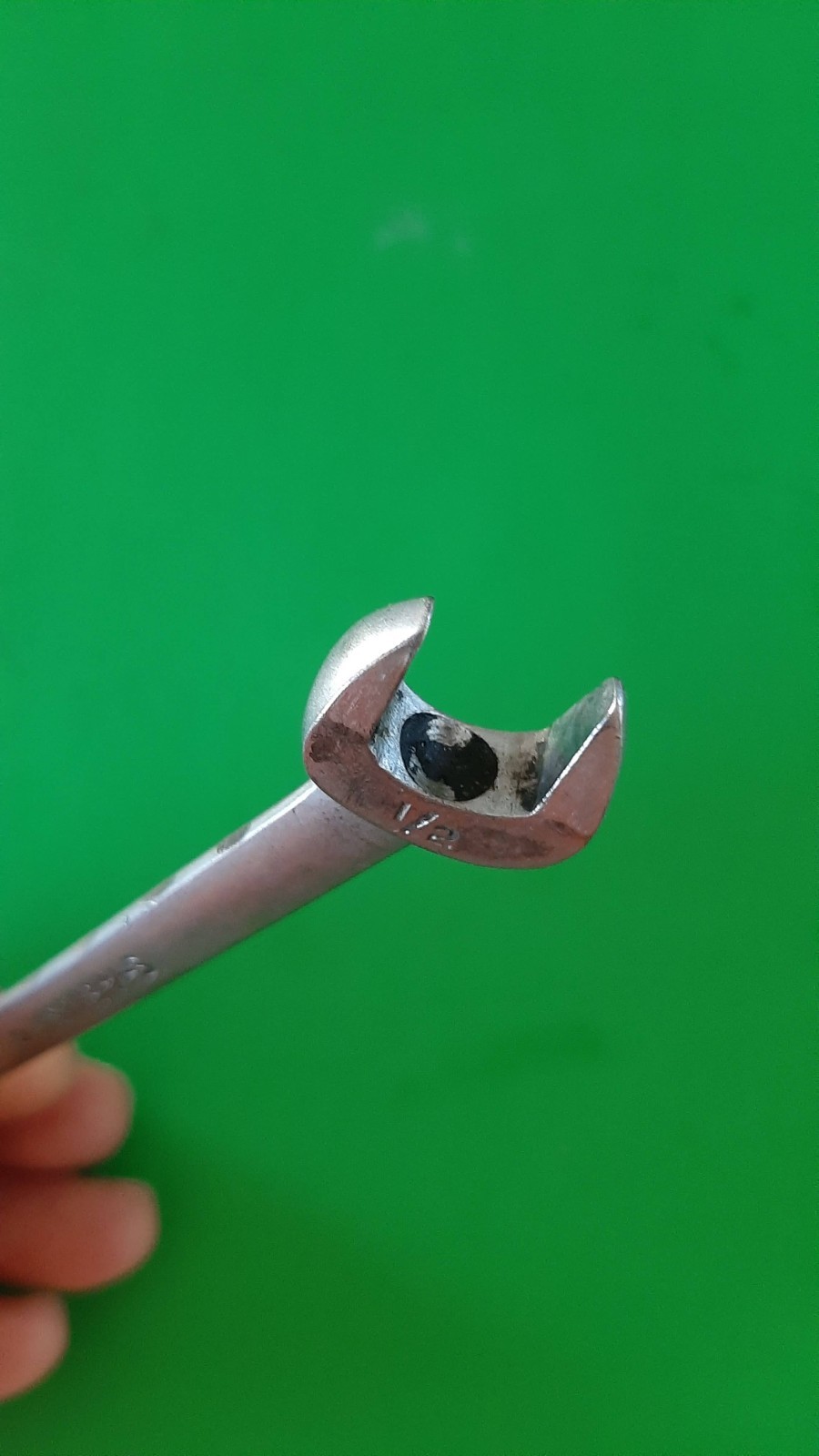 Snap-on Tools S1416W 1/2” x 7/16” 6pt Point Tapered Open-end Wrench USA ENGRAVED