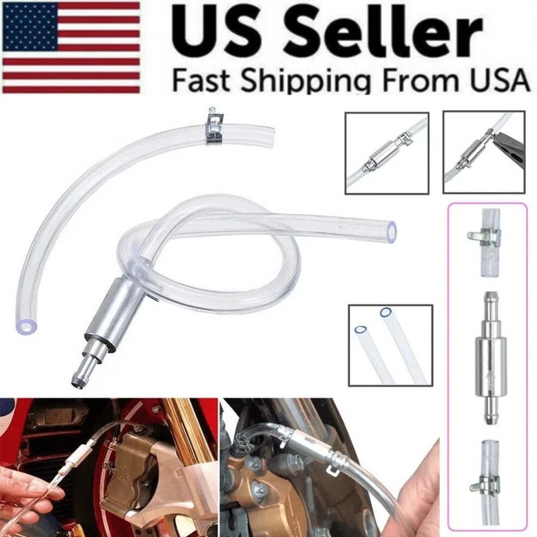 1 Kit Brake Bleeder Hose One Way Check Valve Tube Bleeding Tool for Hydraulic