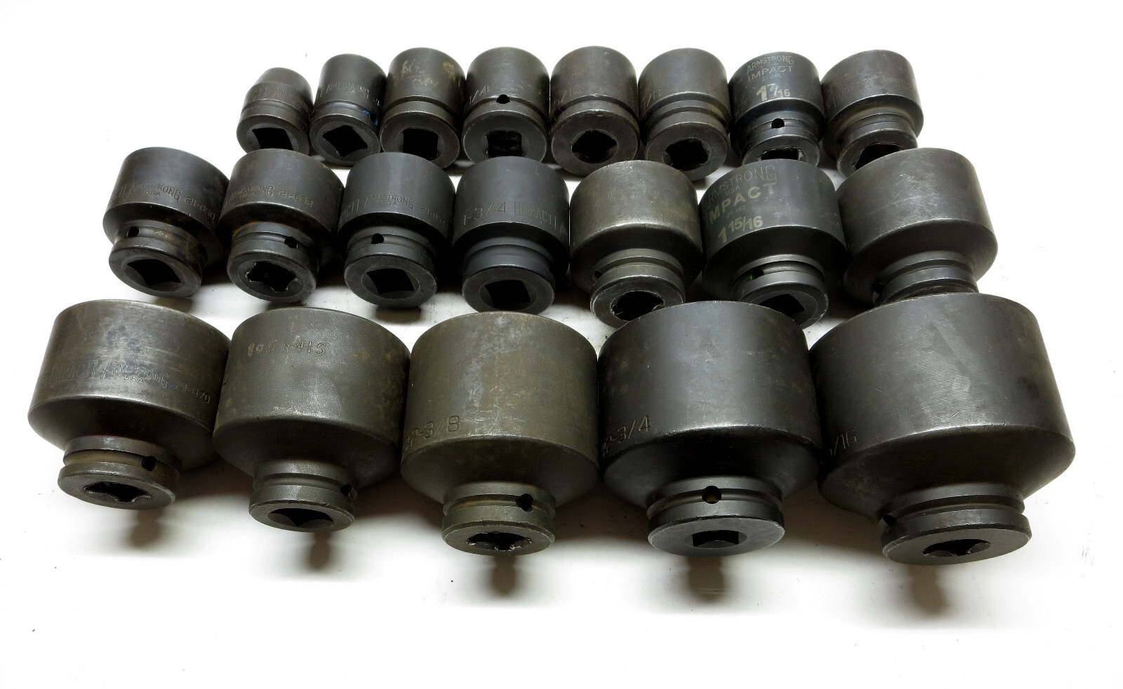 Armstrong & Wright Domestic 3/4 Impact Socket Set of 20 pcs 3/4 – 2-15/16″ USA