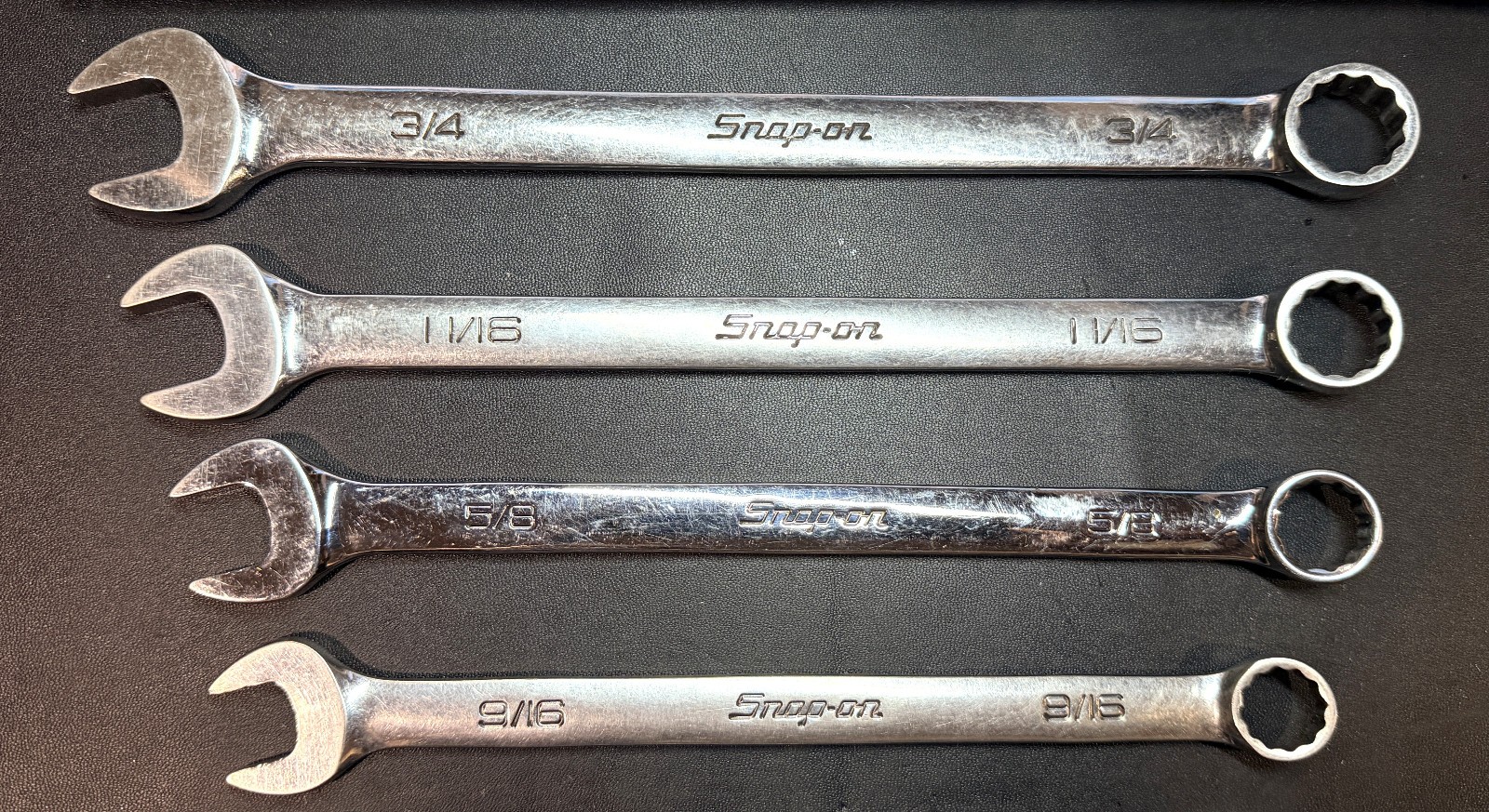 SNAP ON OEX707B 7-Pc 12-Point Flank Drive® Combination Wrench Set 3/8–3/4″ USA