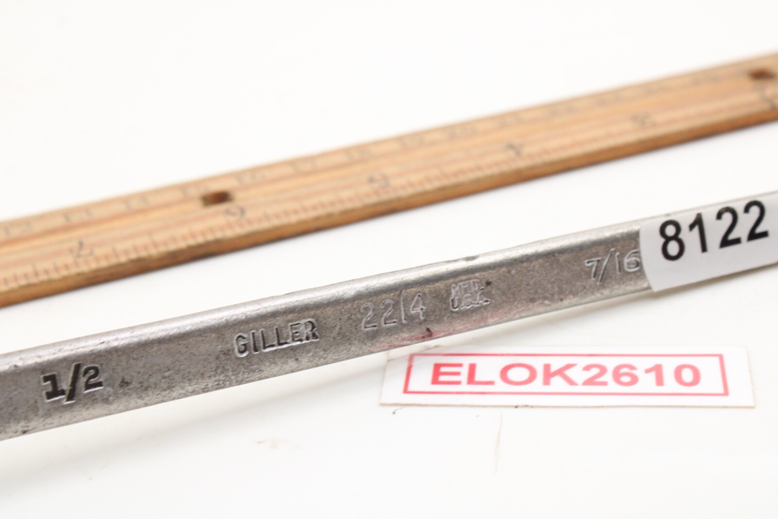 GILLER 2214 1/2″ X 7/16″ SAE Chrome Double Offset Box End Wrench USA