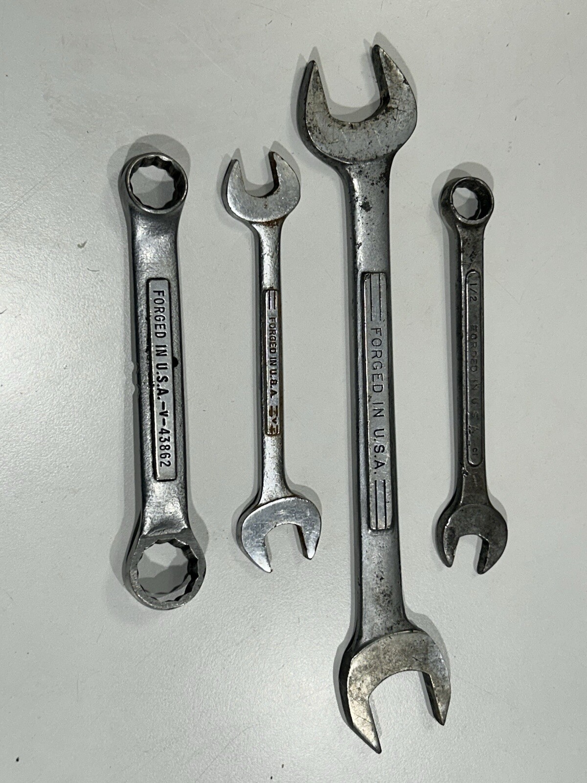 Craftsman 4 Random SAE Wrenches Sizes Range 1/2-1” See Photos And Description
