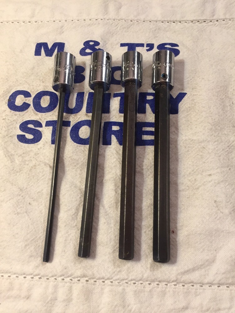 Mac Tools USA 3/8″ Drive 4pc Long Hex Metric Socket Drivers, 4mm, 7mm, 9mm, 10mm