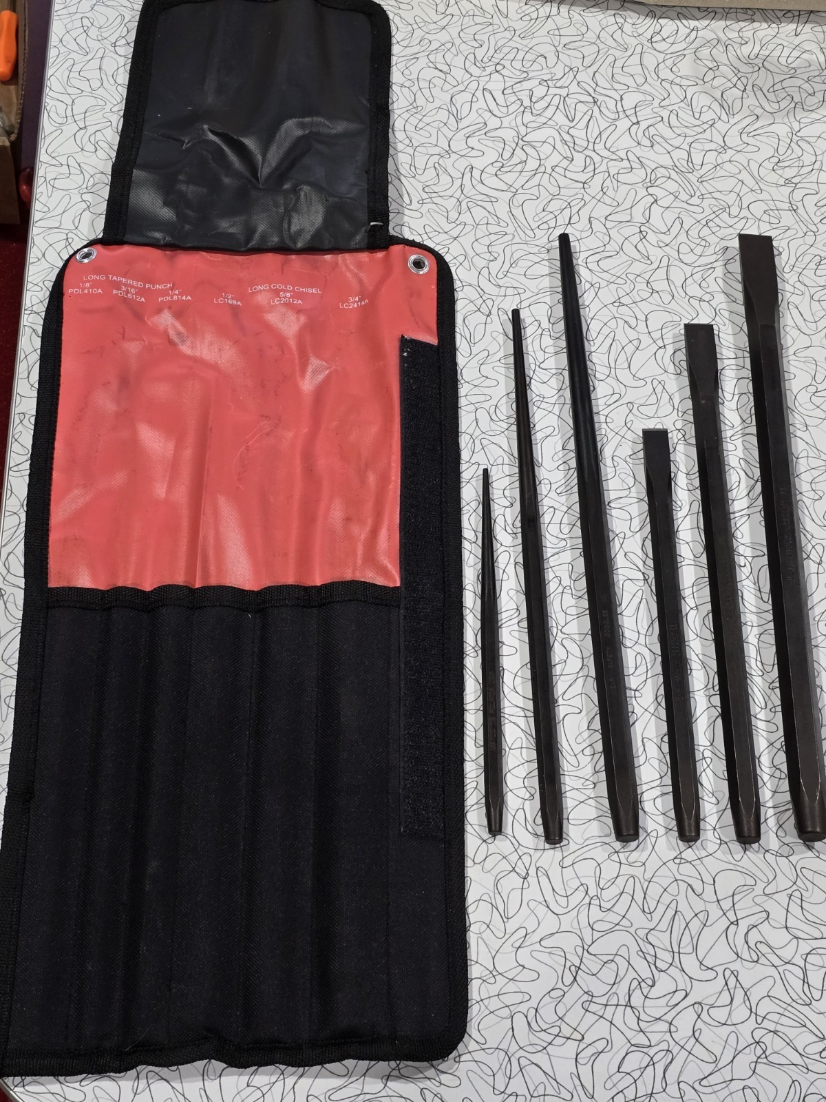 New Matco Tools 6 Pc Extra Long Punch And Chisel Set, Part# SLCDP6KA