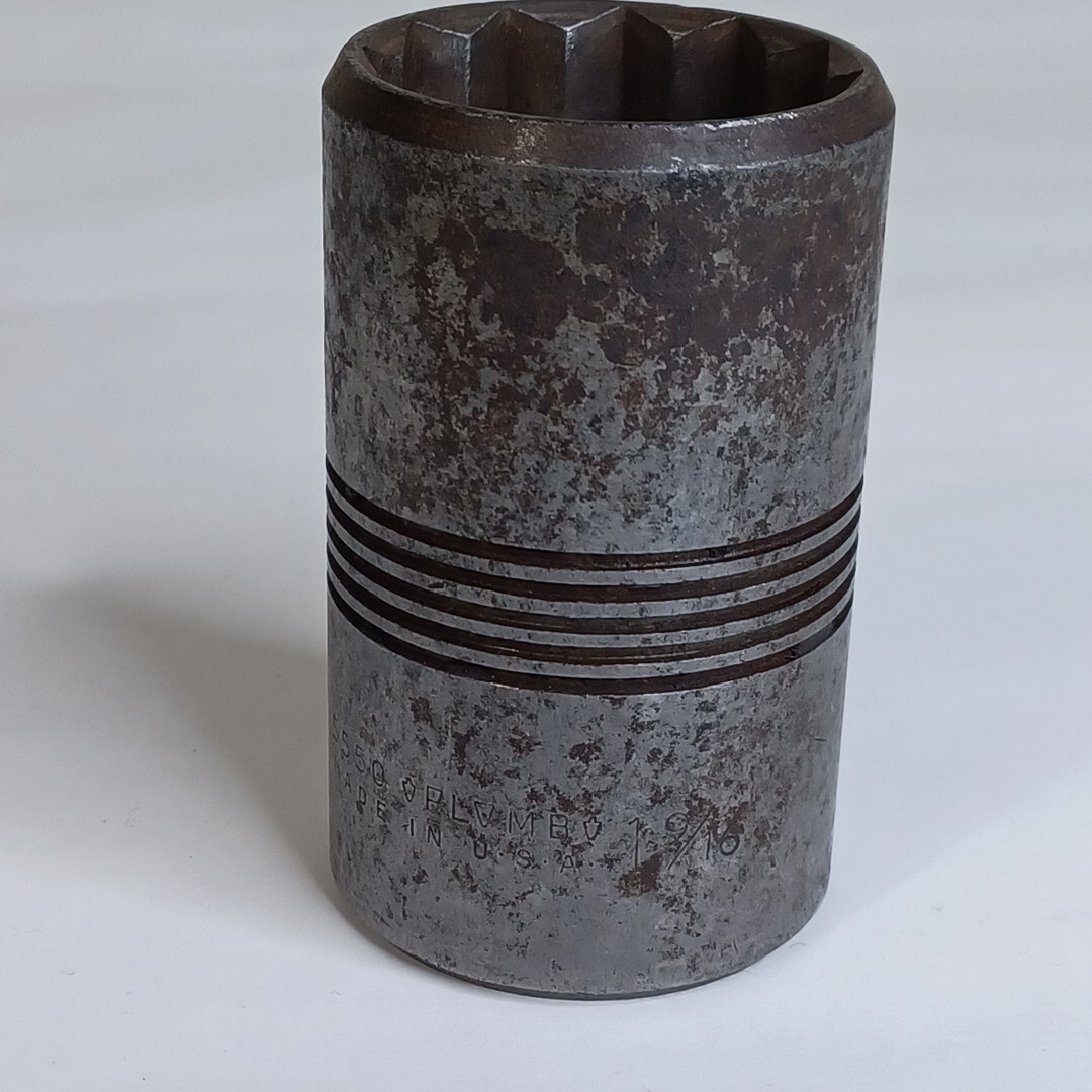 Plomb Tool Co 5550 Heavy Duty Socket 1-9/16 12-Pt USA 3/4″ Drive Vintage War era