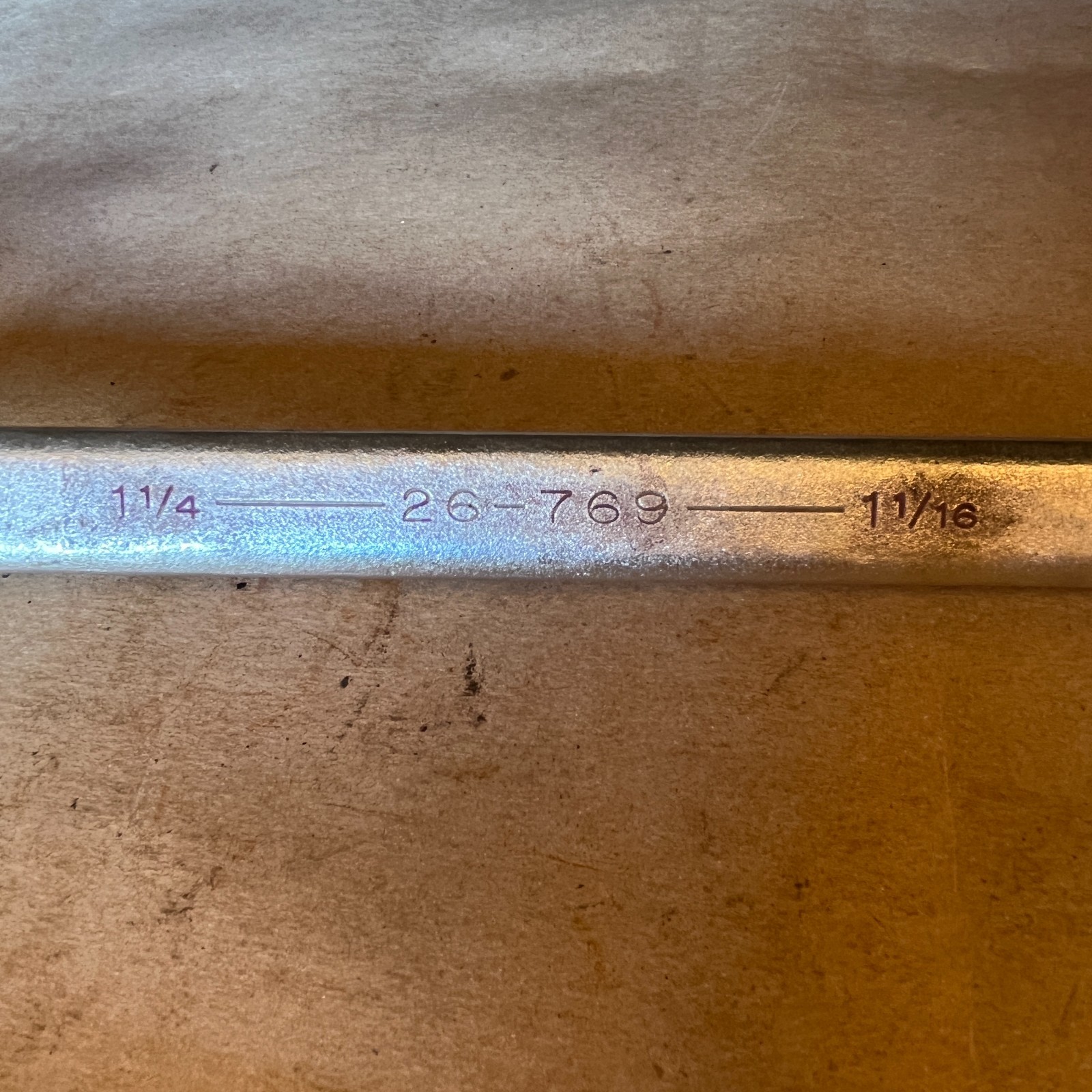 Armstrong 26-769 – 1-1/4″ x 1-1/16″ Offset Box End Wrench Vintage USA Made Tool