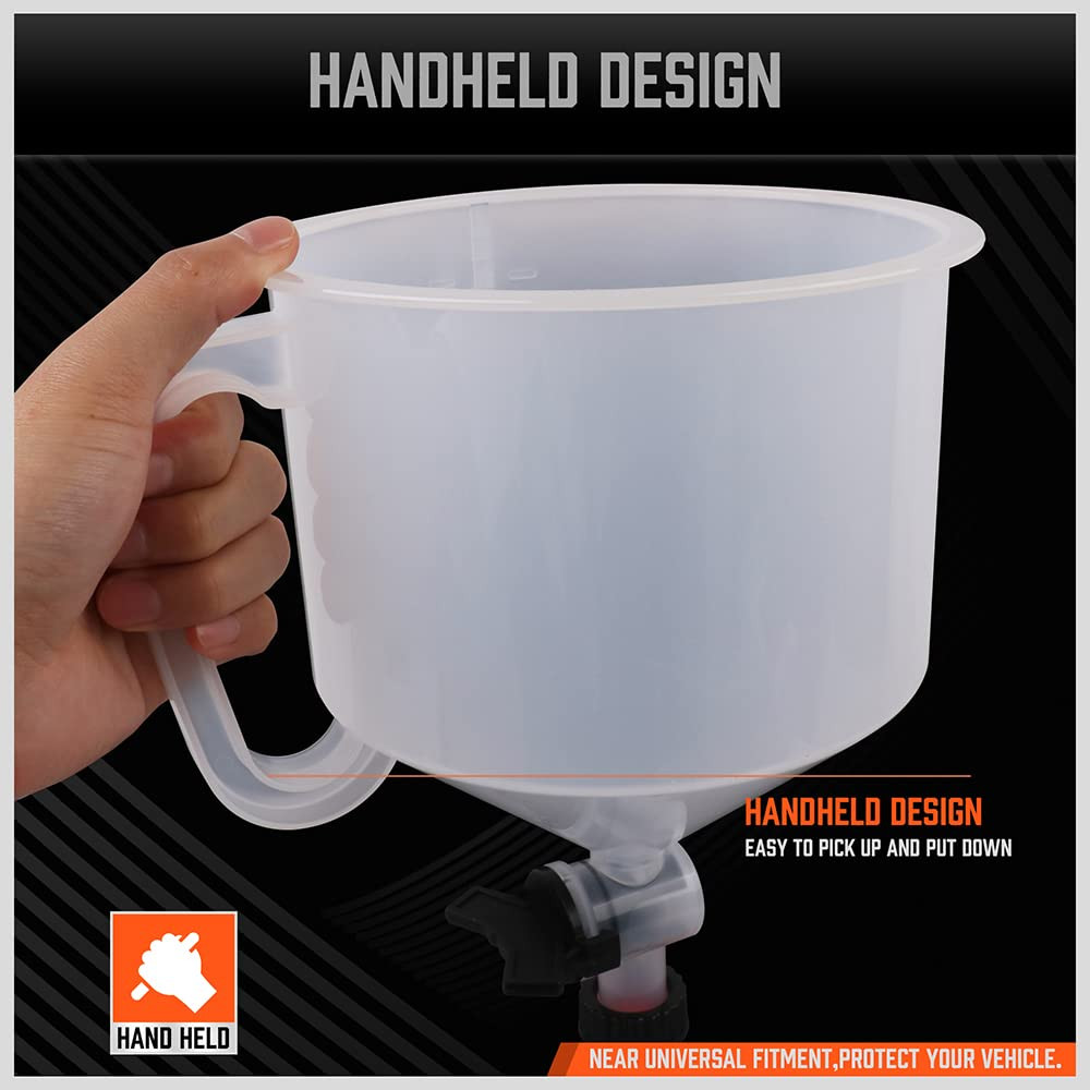 No-Spill Coolant Funnel Kit with Valve Switch, Radiator Bleeder Funnel Kit