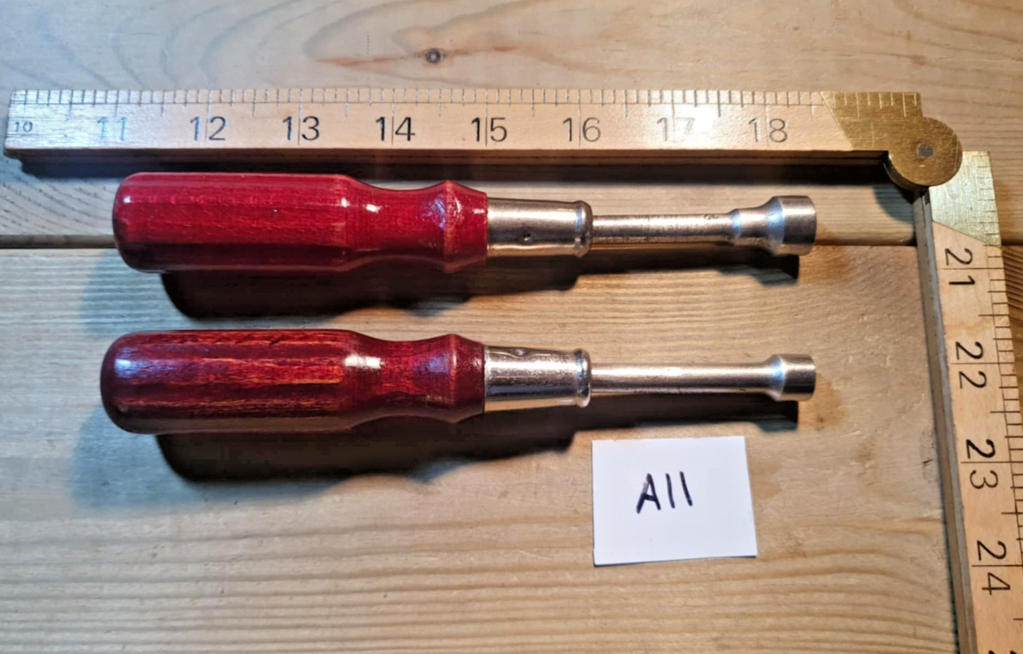 2 x Gedore No 33 Nut Spinner Driver Old Engineering Hand Tools Socket No 9 & 12