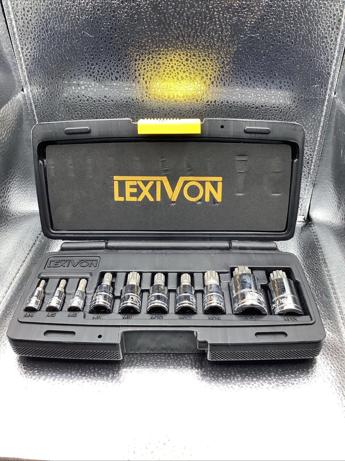 Lexivon XZN Triple Square Spline Bit Socket Set Premium M4-M18 ….New Open Box