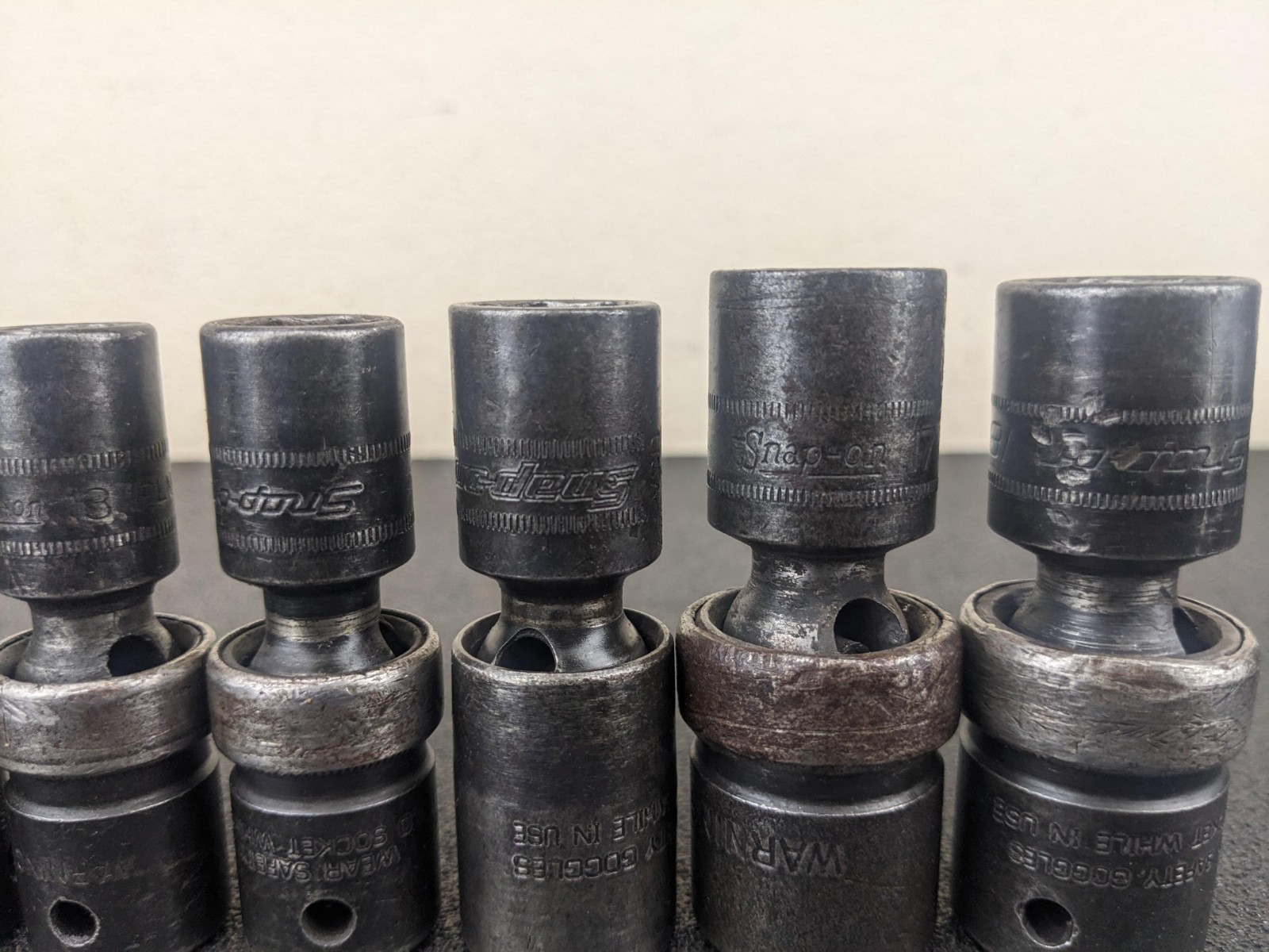 #bl432 Snap On Tools IPLM 1/2” Impact Swivel Socket Set 12,13,14,15,17,18mm