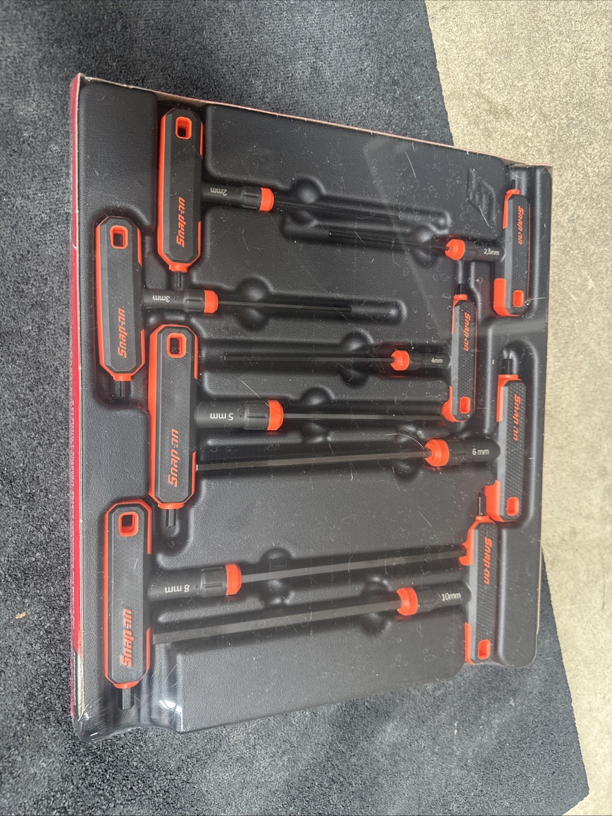 ForSnap-On Orange 8 pc Metric T-Shaped/L-Shaped Hex Wrench (2–10 mm) AWSGM800BO