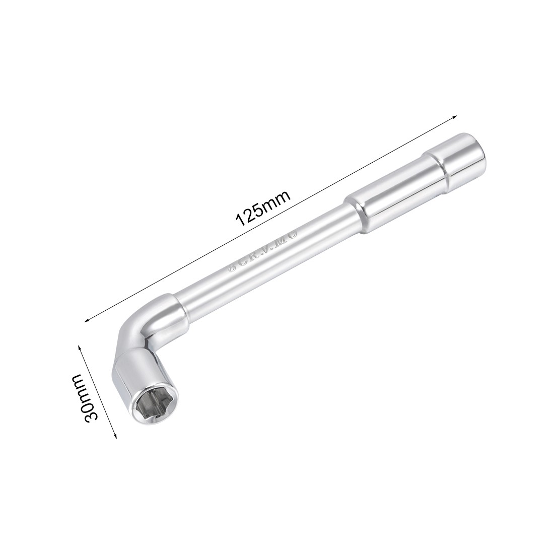 8mm Metric L Shaped Angled Hex Socket Wrench Chrome Plated Cr-V New