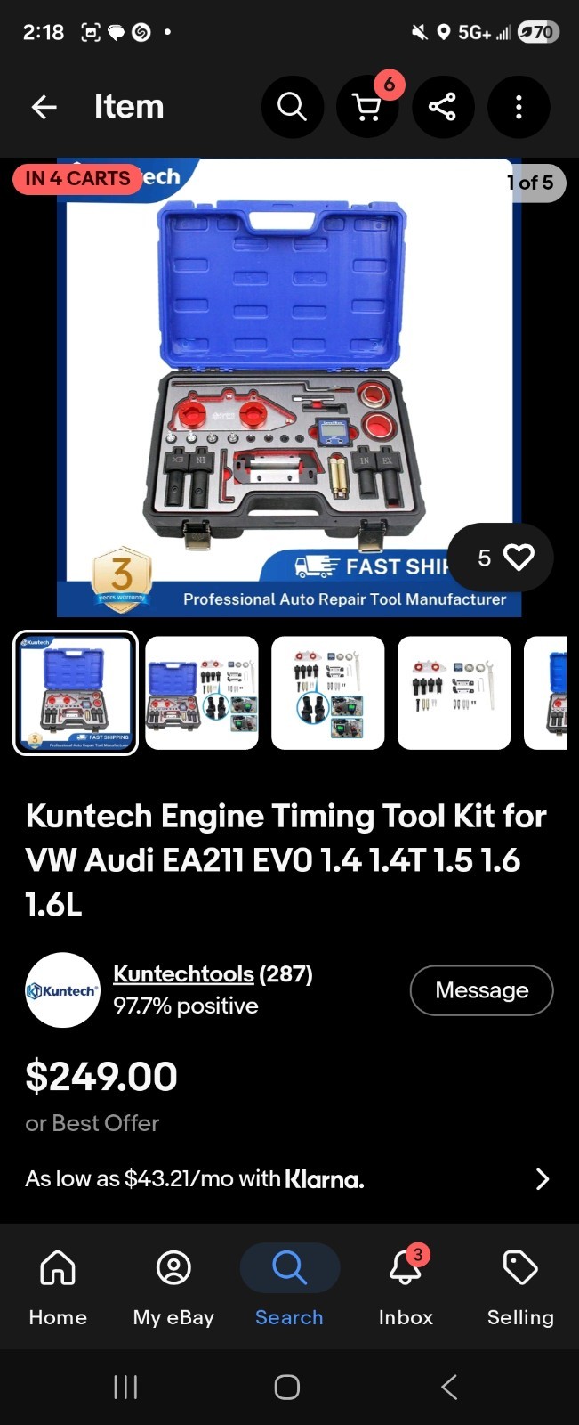 Timing Tools For VW and AUDI See Picture For Info Im Selling Both For 400