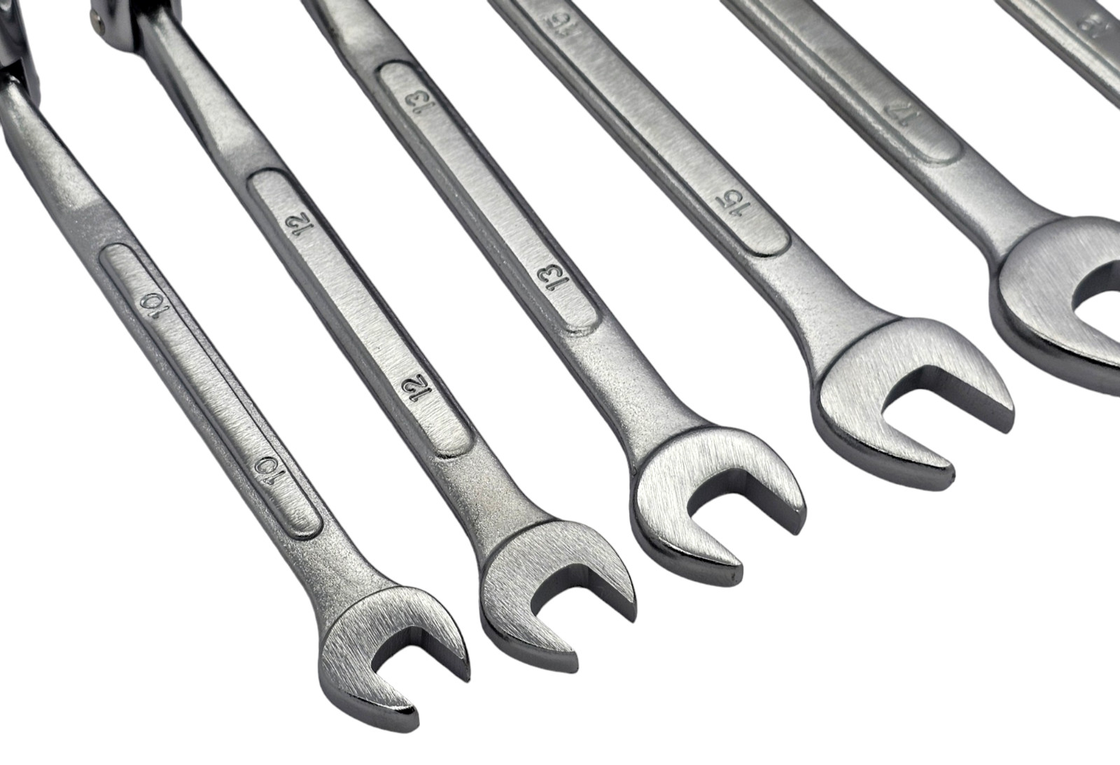 6PC Flex Flexible Head Double Ended Socket Spanner & Open Wrench Set Metric