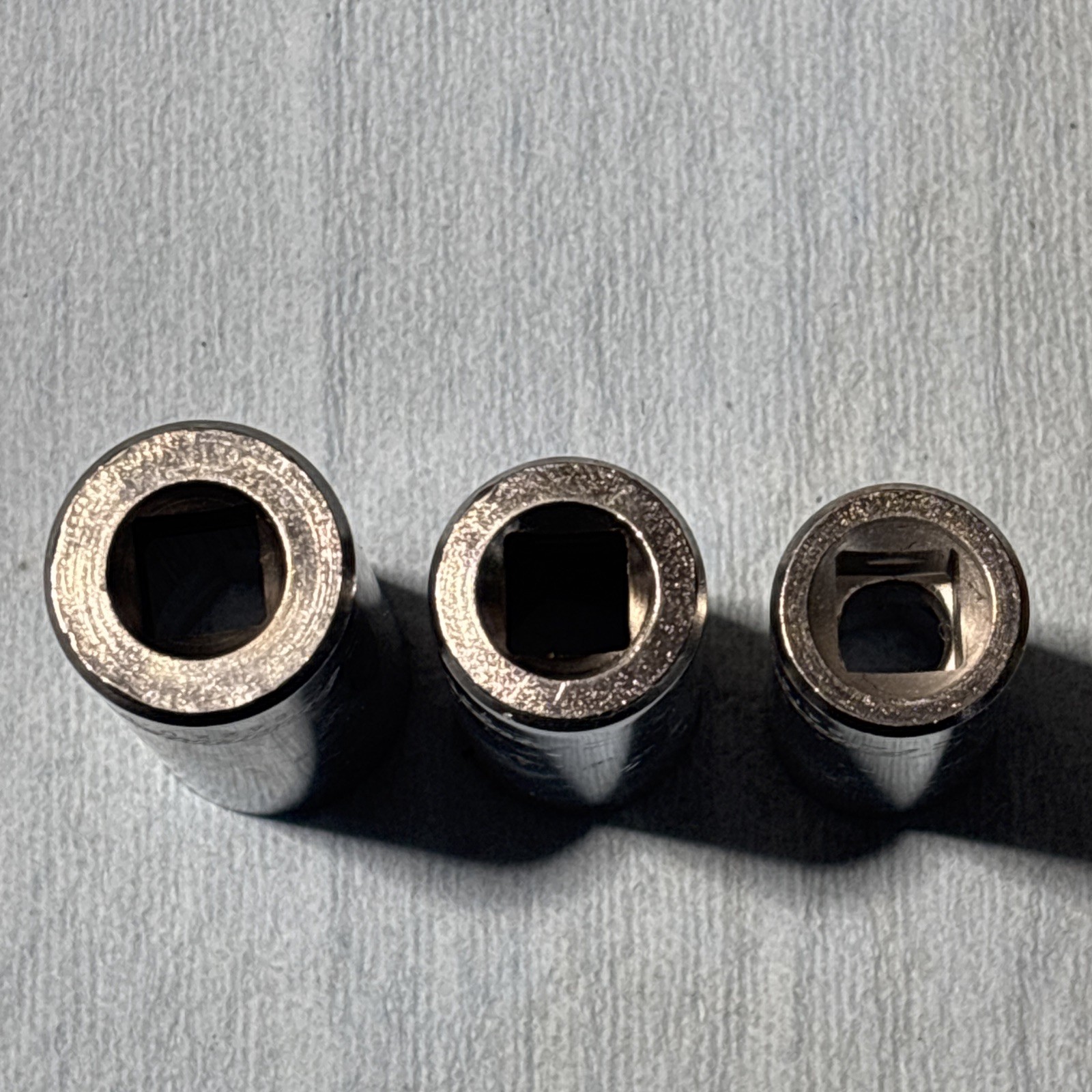 PROAMERICA USA 3/8” Drive 6 Point Socket Lot (3) USA