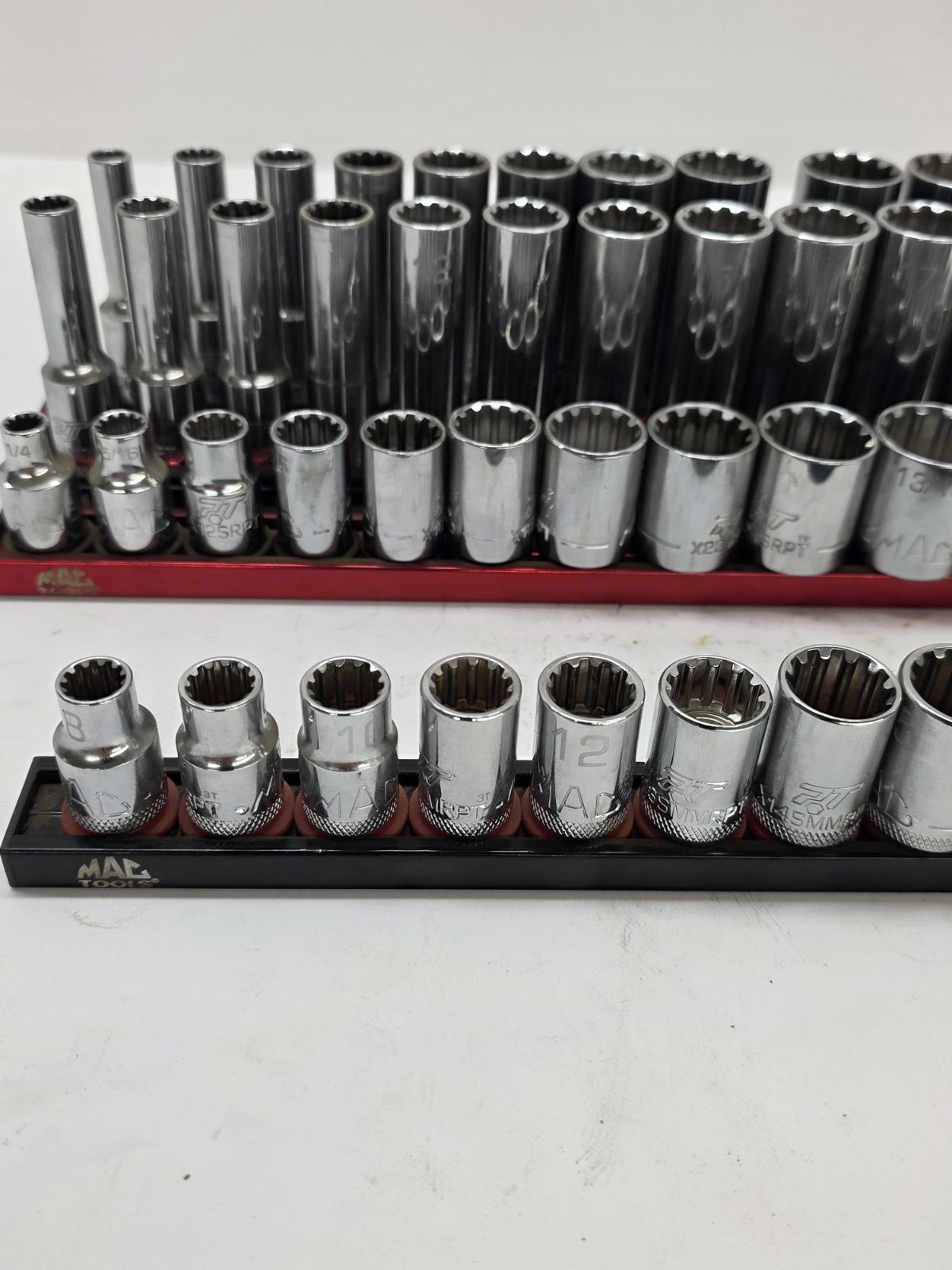 Mac Tools 3/8 Drive Spline Socket Set Metric And SAE Shallow And Deep Nice