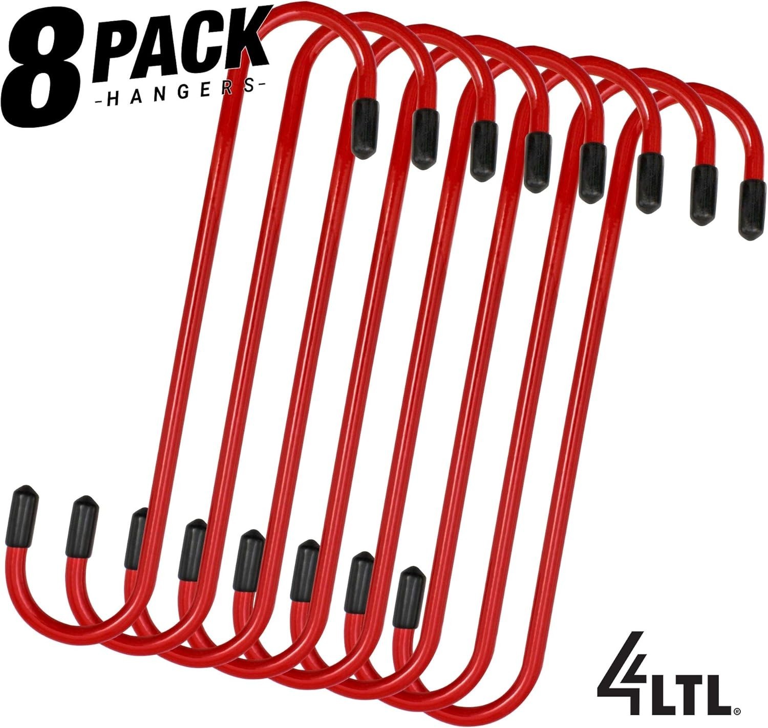 4LIFETIMELINES Brake Caliper Hanger Hooks, Durable Steel, Red Pack of 8,