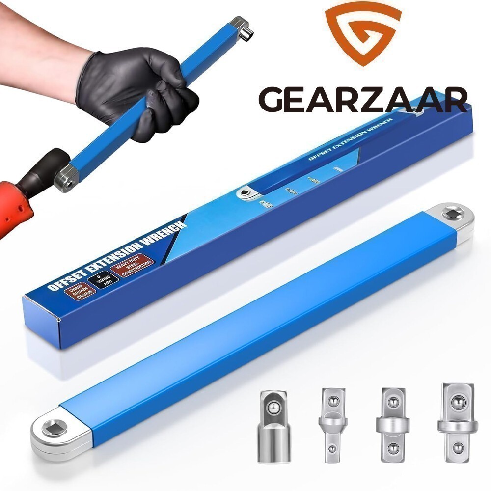 5 in1 Offset Extension Wrench Set Ratchet Spanner Wrench Extender with Unjjzhmmh