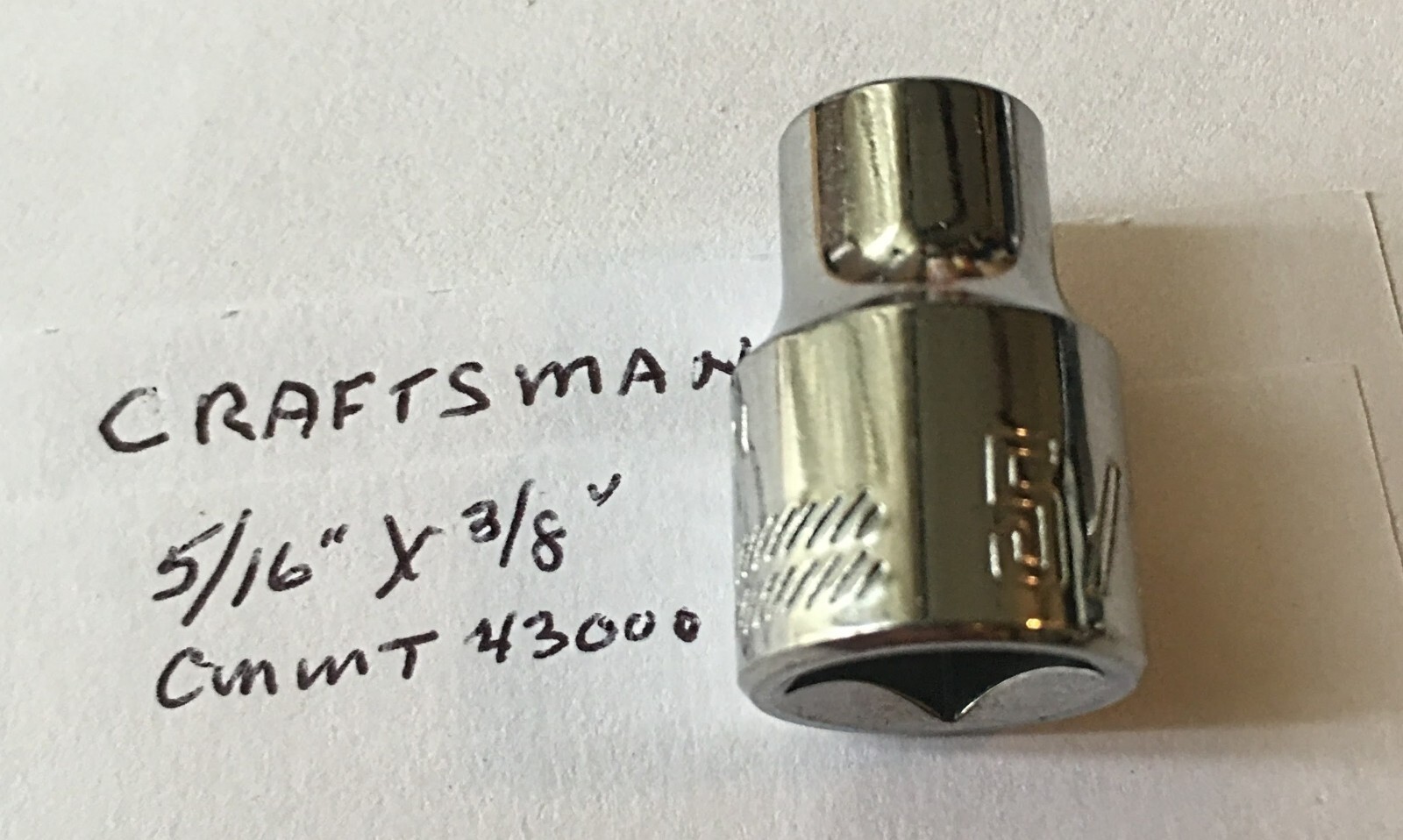 Craftsman 5/16″ x 3/8″ Dr 6 Point Standard Shallow Socket CMMT 43000