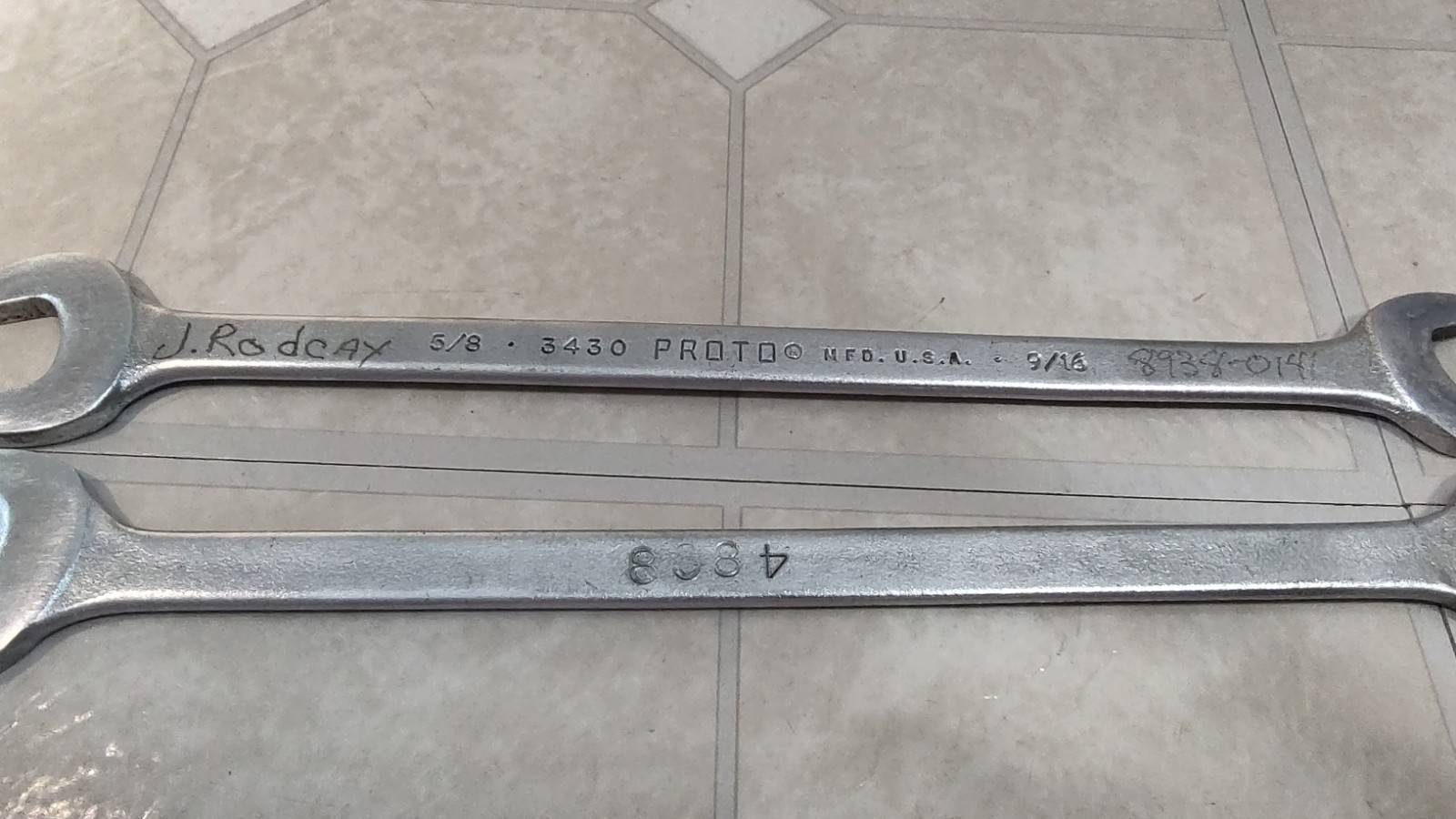 PROTO PROFESSIONAL 3430 5/8 – 9/16 DOUBLE OPEN END WRENCH-USA OLD STOCK SET of 2