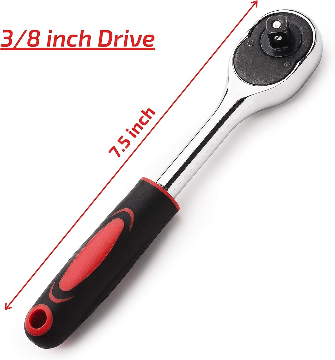 7.5 Inch 24 Tooth Ratchet Wrench 3/8 Drive Chrome Vanadium Heat Treated