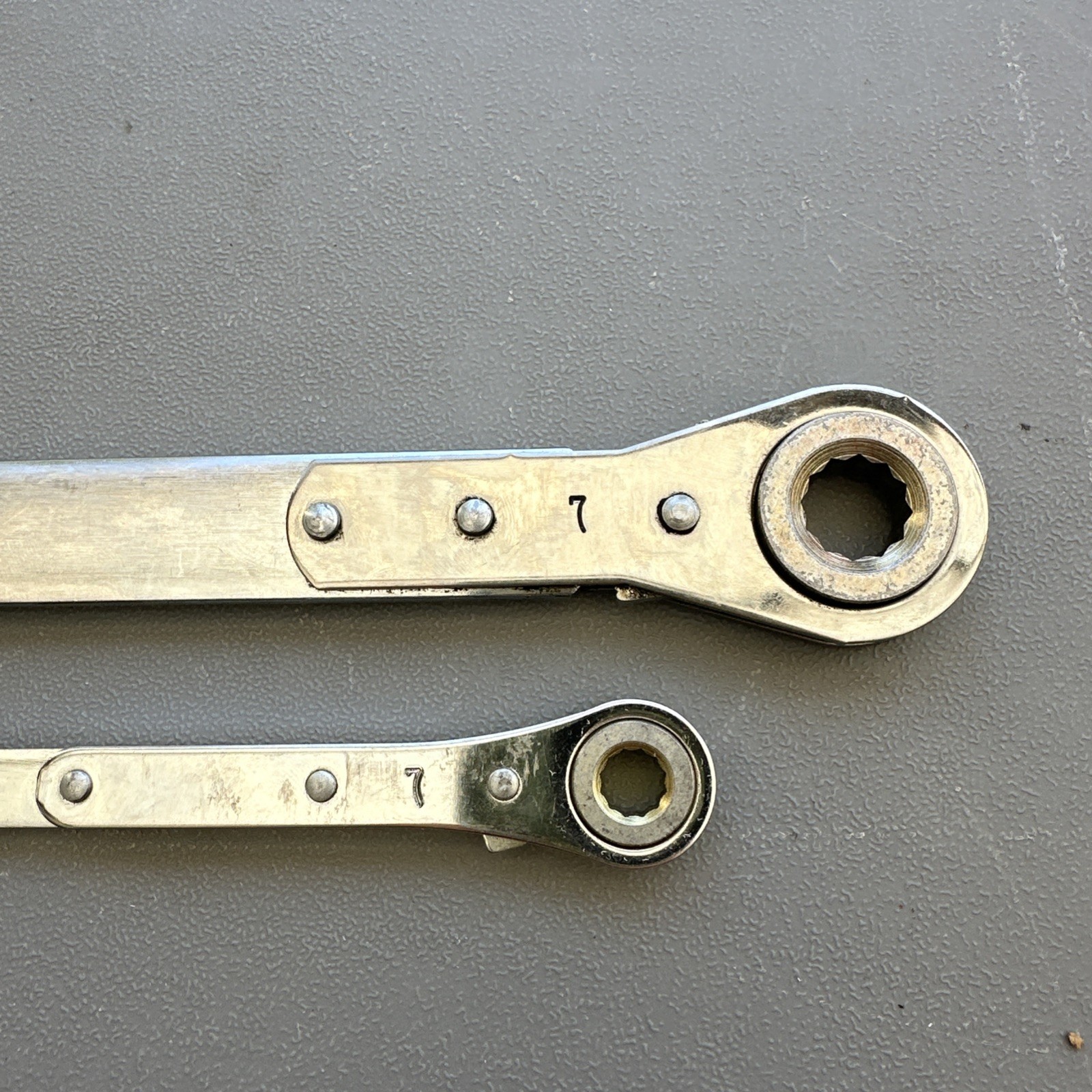 Mac Tools Ratcheting Box Wrench Lot RWLM13152 13 15mm & RWL08102 8 10mm Metric