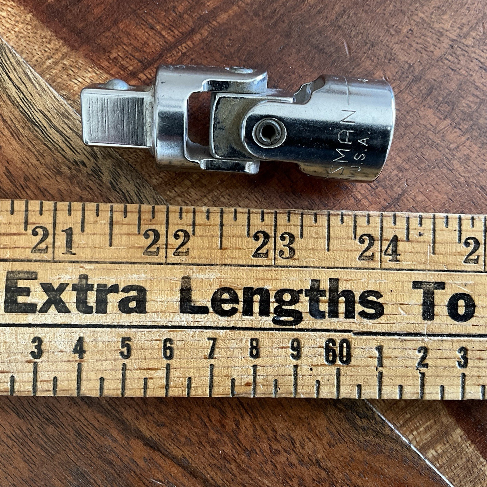 Vintage Craftsman 1/2″ Drive Universal Joint Swivel Extension Socket -V- 4425