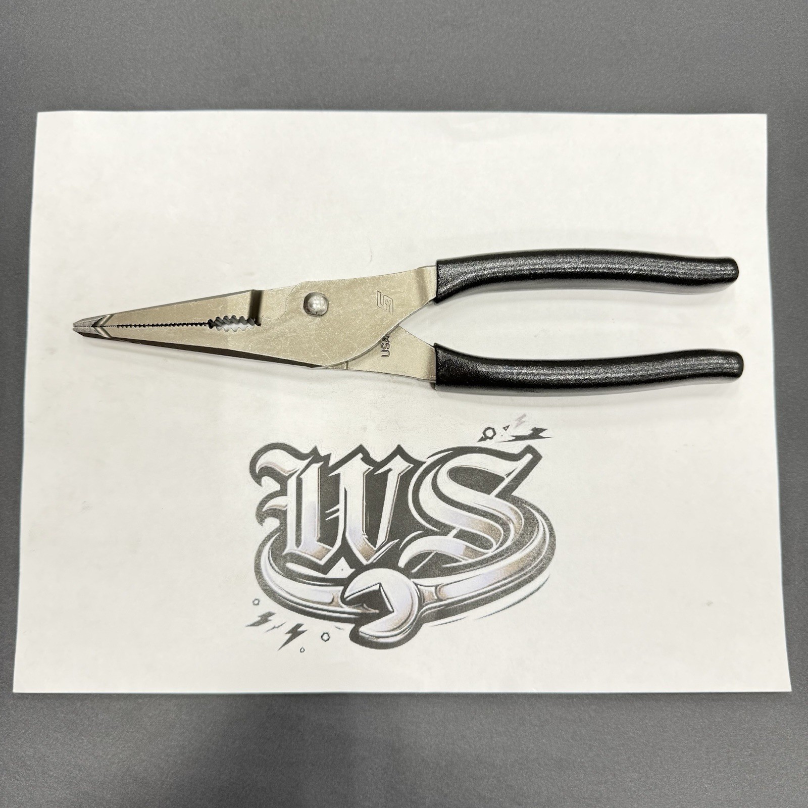 Snap-on Tools USA NEW BLACK 9″ Talon Grip Long Nose Slip Joint Pliers LN47ACF