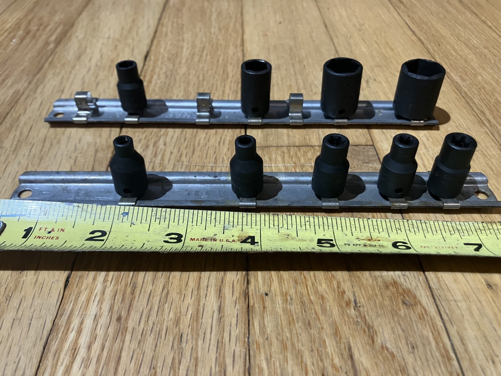 Snap-On 1/4″ Dr. Impact Sockets(Inverted Torx-E4,E5,E6,E7,E8)&(1/4,3/8,1/2,9/16)