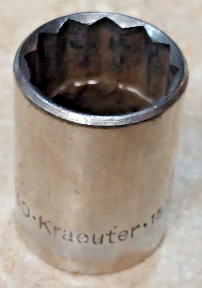 Kraeuter 15/16″ Regular socket #33330, 1/2 drive 12-point Made in USA