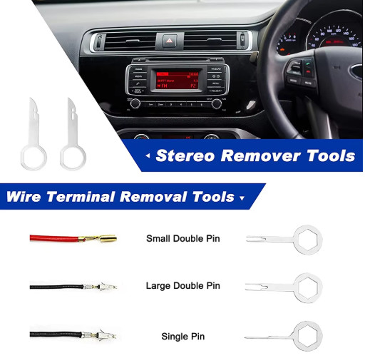 41Pc Car Trim Removal Tool Kit Panel Clip Fastener Pry Pliers Dash Radio Set