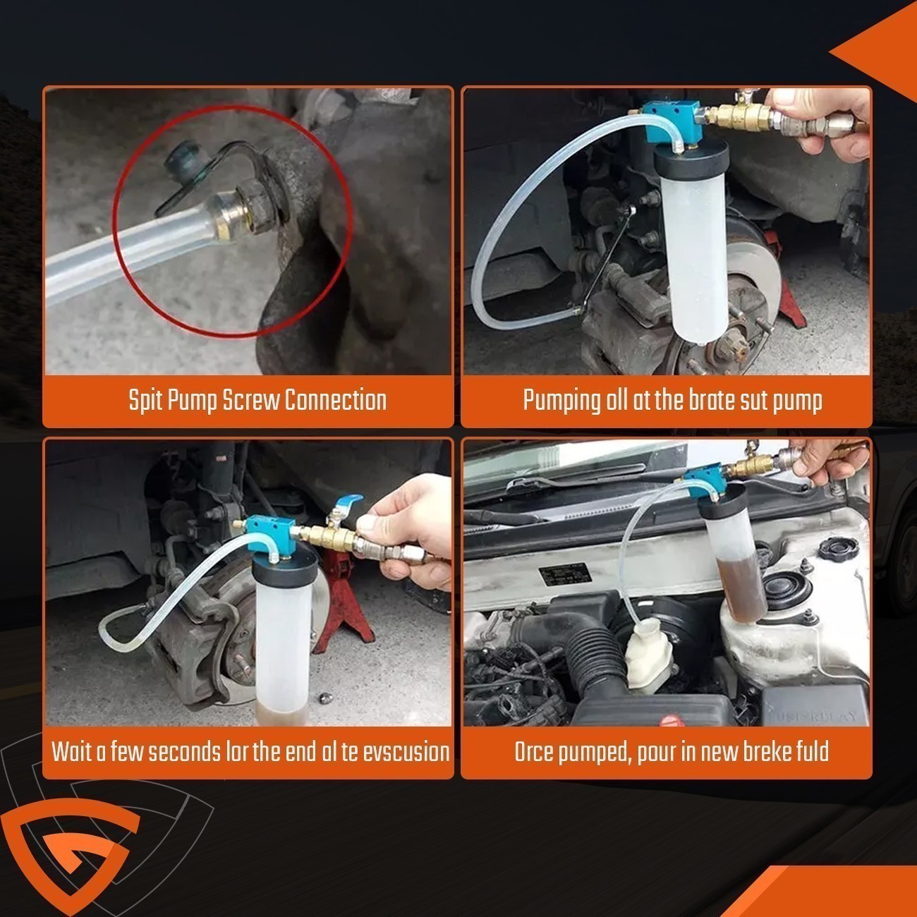Car Vehicle Vacuum Brake Bleeder Tank Fluid Oil Change Pump Equipment Tool Kit .