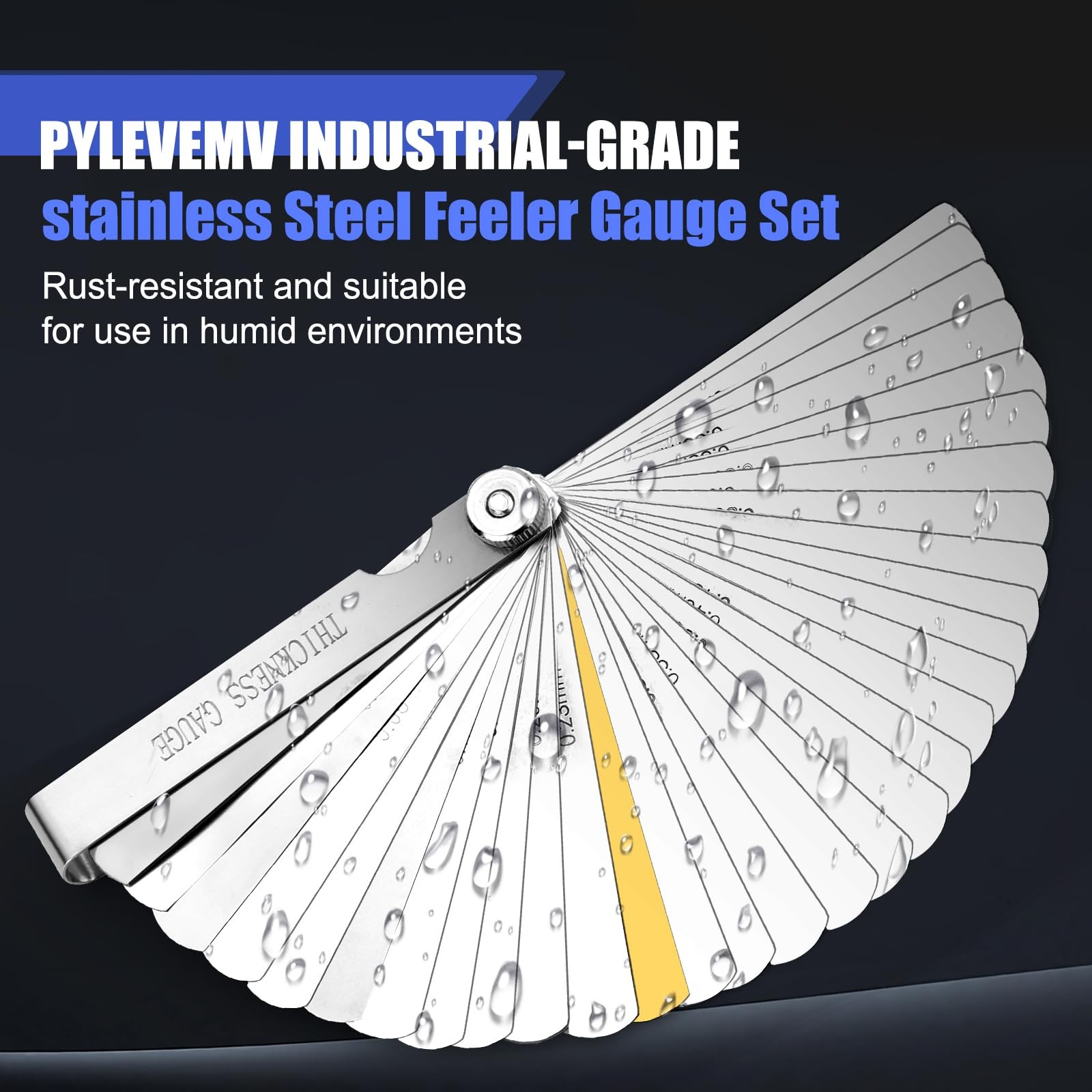 Pylevemv 2Pcs High-Precision Feeler Gauge Set – 32-Blade Straight and…