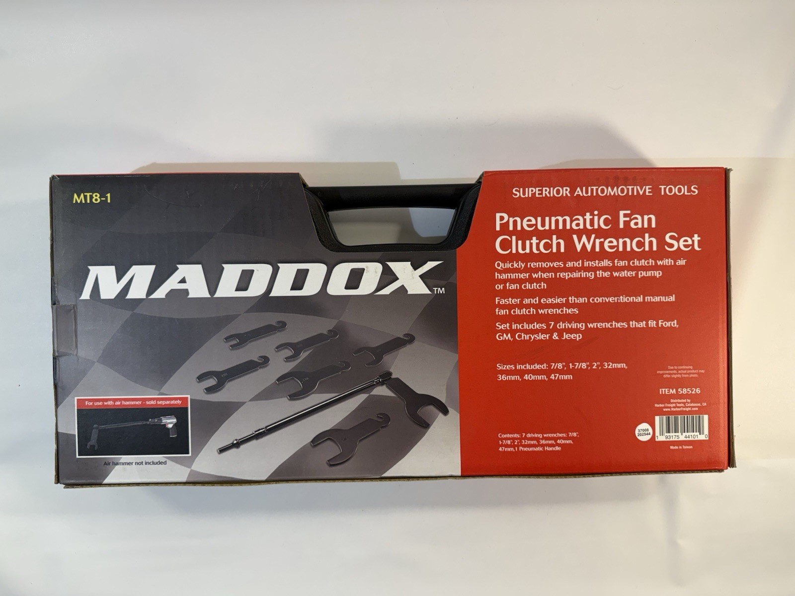Maddox Mt8-1 Pneumatic Fan Clutch Wrench Set