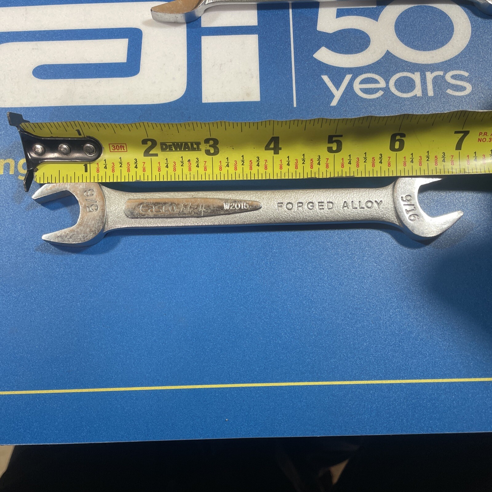 Easco No. 61 120 Double Open End Wrench Size 5/8 in x 9/16 in USA Tool