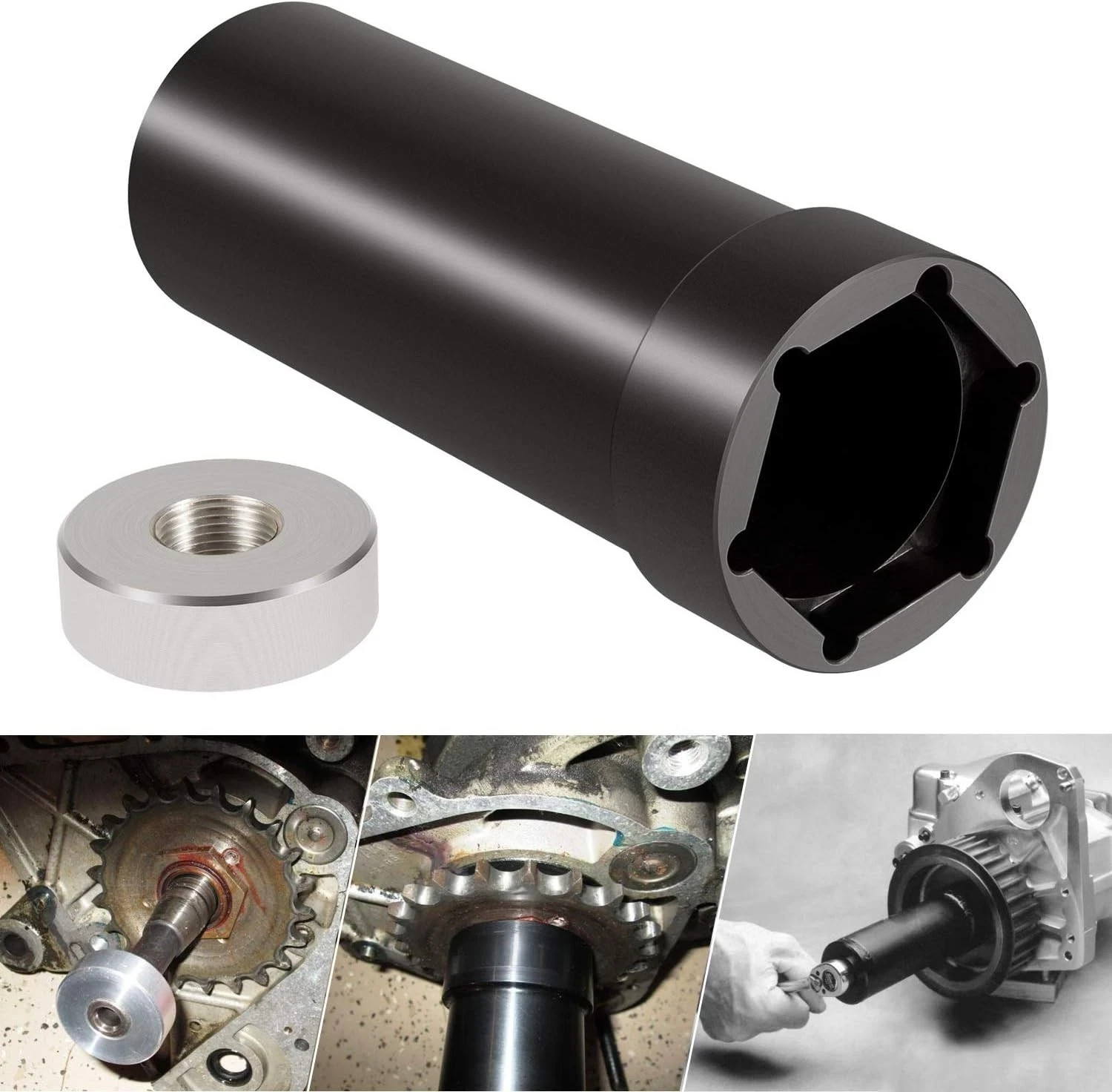 Yoursme Mainshaft Sprocket Wrench for Harley-Davidson 1936-2006 Big Black