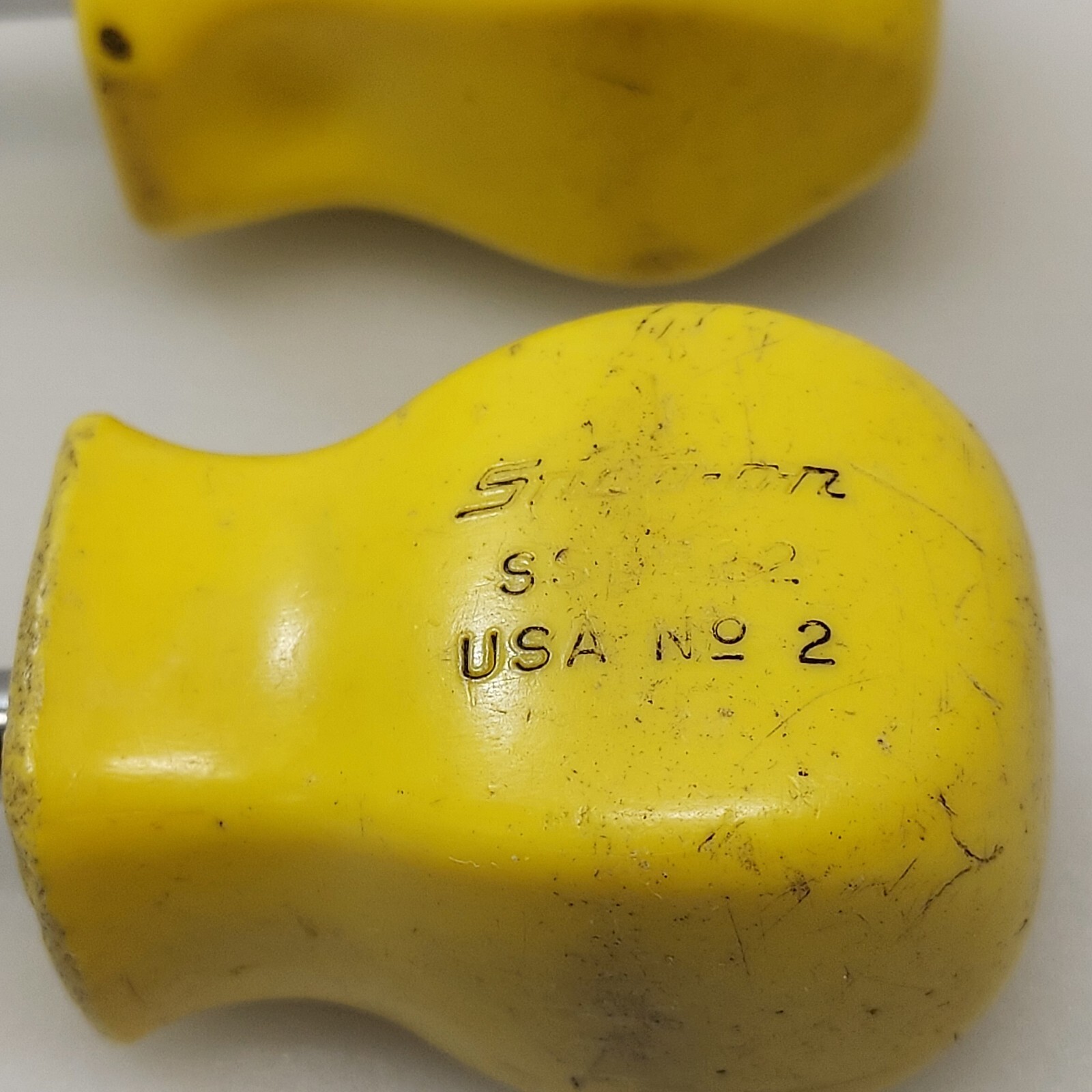 SNAP-ON TOOLS STUBBY SCREWDRIVERS YELLOW SDD1 FLAT TIP AND SDDP2 #2 PHILIPS OEM