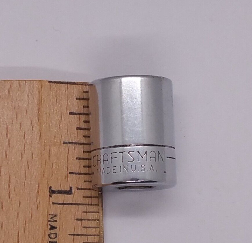 Vintage Craftsman 1/4″ Drive 1/2″ 6 Pt Shallow Socket SAE With Line VV 43499 USA