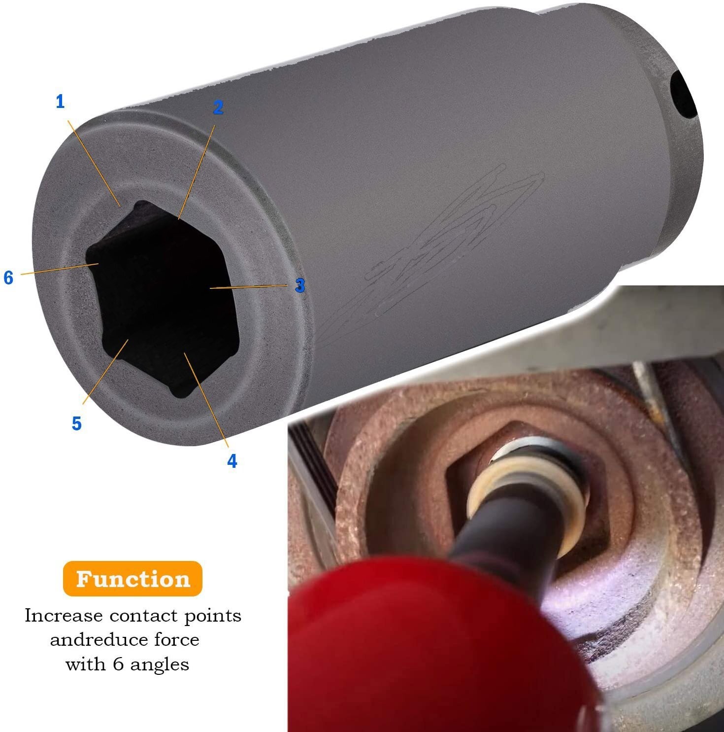 77080 19 mm Harmonic Balancer Socket Tool for Honda Engines (Heavy Steel)