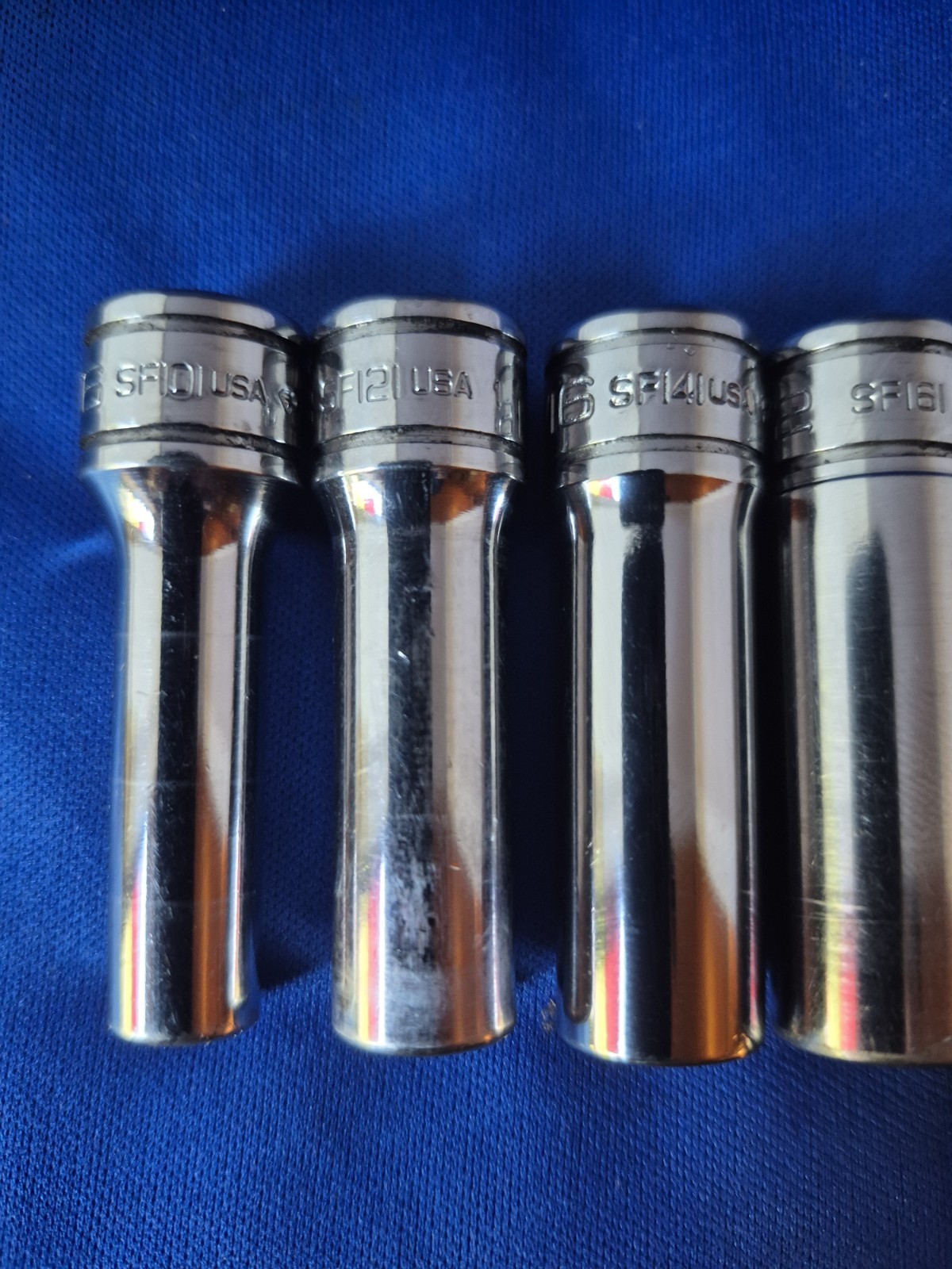 SNAP ON 3/8 DRIVE SAE 12 POINT DEEP SOCKET SET 6 PIECE