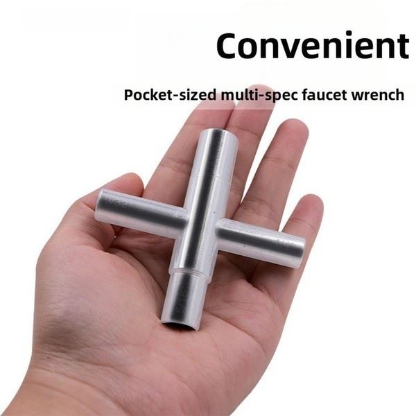 Water Valve Tool 4-in-1 Wrench Multi-size Compatibility Pocket Portable
