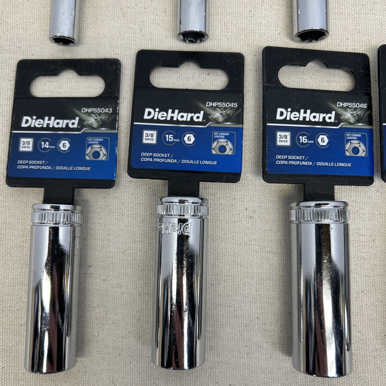 Diehard 3/8 Drive Metric 12pc Deep Well Socket Set 8mm-19mm
