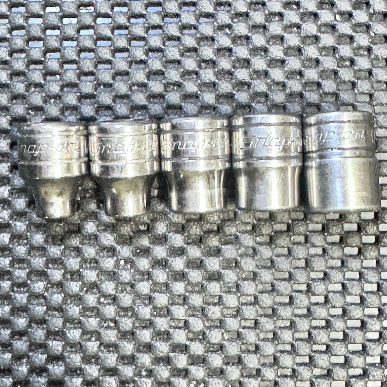 SNAP ON USA 5pc 3/8 Drive SAE 12 Pt Chrome Low Profile Socket Set 1/4”-1/2”