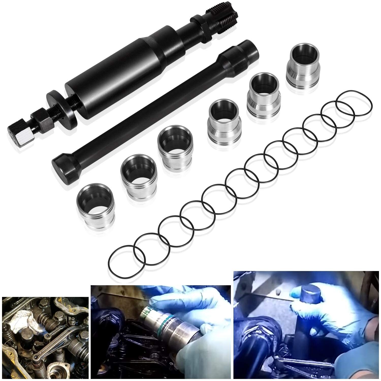 For Cat C7 C9 Caterpillar 3126B Injector Sleeve Cup Removal Tool & Install Kit